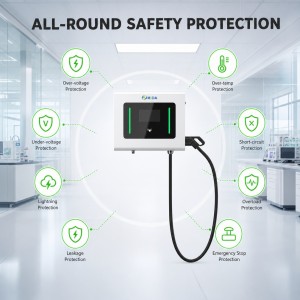 40kW Level 3 Wallbox DC Fast Charger Single Gun CCS1 1000V Smart EV Charging Station