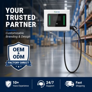 30kW Level 3 Wallbox DC Fast Charger Single Gun CCS1 for Commercial EV Fleet Charging