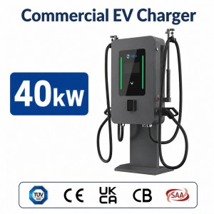 60kW Dual CCS2 Commercial Pedestal DC EV Fast Charger with OCPP 1.6J and RFID