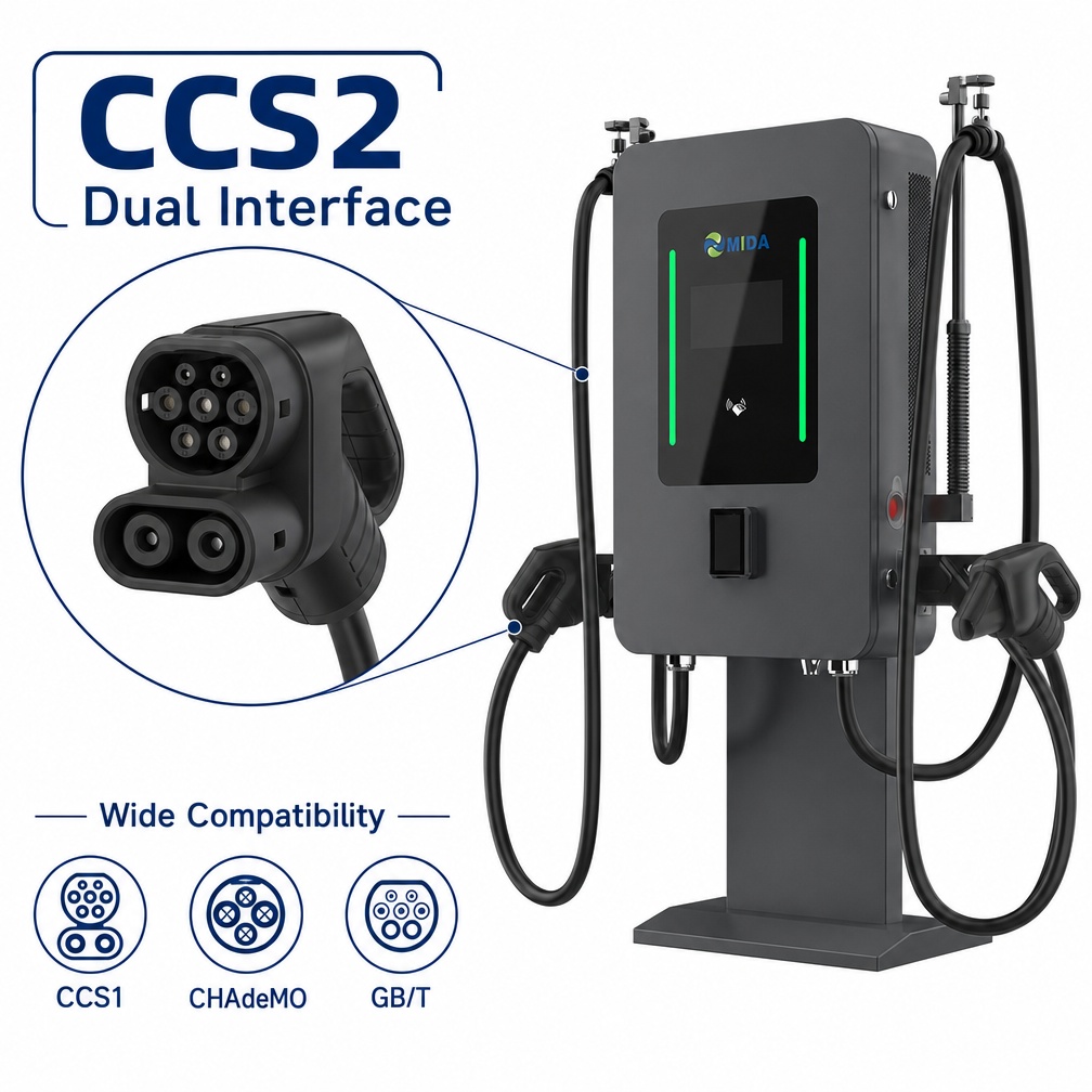 60kW Free Standing Dual Gun Commercial EV Charger with Dual 30kW Independent Power Modules - 3. High-Efficiency Modular Silicon Carbide (SiC) Power Architecture